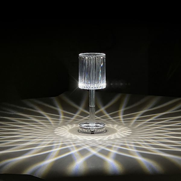 Gatsby Crystal Bordslampe Akryl Klar Dekorasjon Krystall Nattlys