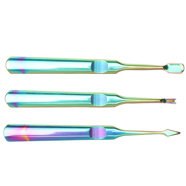 3 st Cuticle Remover Kit Rostfritt Stål Professionell Död Hud Pusher för Tånaglar Fingernagel