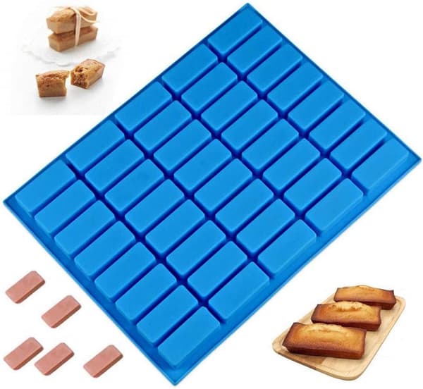 40 Hål Rektangulär Silikonform - Karamellgodisbrickor Formar för Chokladtryfflar, Ganache, Gelé, Pralin, Isbitbricka, Tuggummi