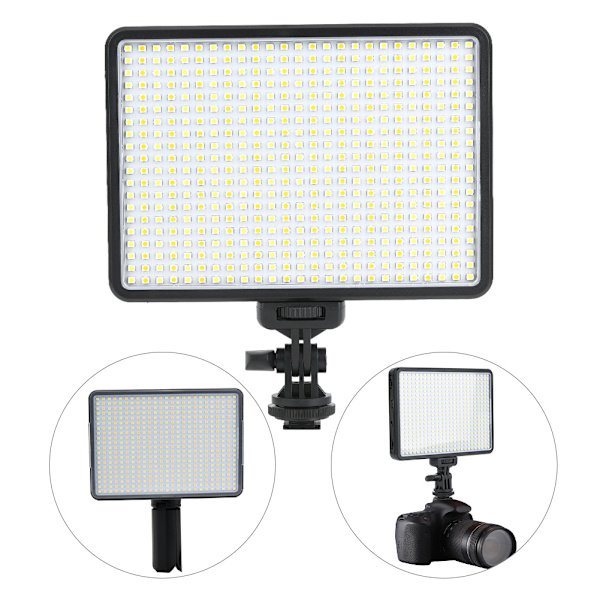 VBESTLIFE PAD360 Video LED-ljus 3200-5600K Steglöst dimbar med NP-F550 batteriladdare