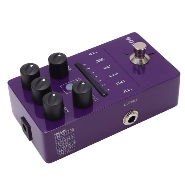 Gitarr Effekt Pedal Metall Lila 1/4in Gränssnitt Parametrar Sparbara Singel Effekt Pedal DC 9V