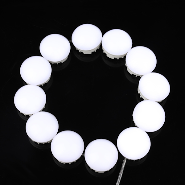 LED-pærer Spejl Lys Toiletspejl LED-lampe Kit Linse Forlygte LED-pærer Kit (12 pærer)