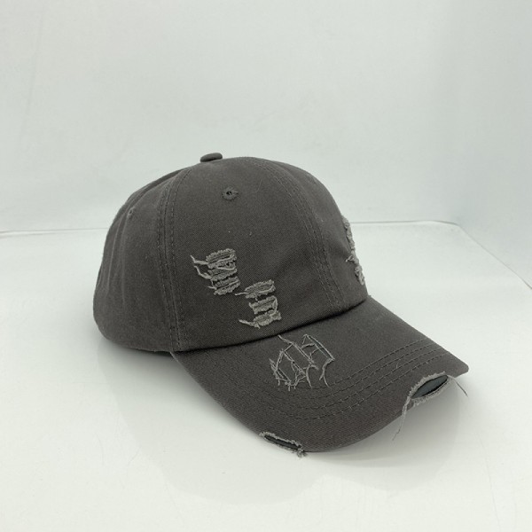 Dotpet Baseball-lippis, säädettävä, kulunut puuvilla, vintage-tyyli, unisex (harmaa)