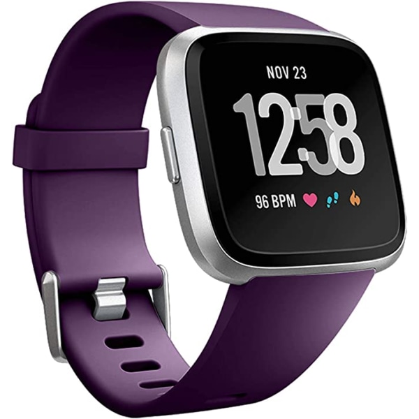 Den smarte urrem er kompatibel med Fitbit versa Smartwatch, versa 2 og versa Lite se ure til kvinder og mænd（Lilla-L）