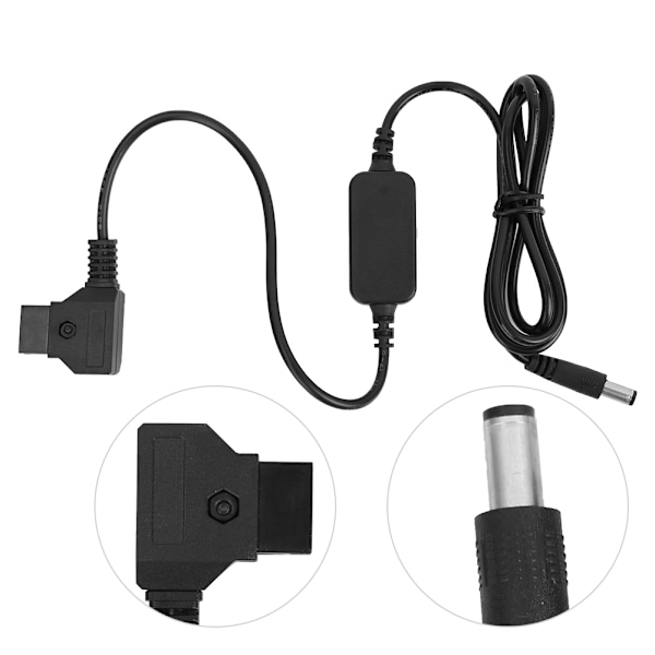 Svart ABS-plast Full Decoded NP-FZ100 till D-tap DC-koppling Adapter Dummy Batteri