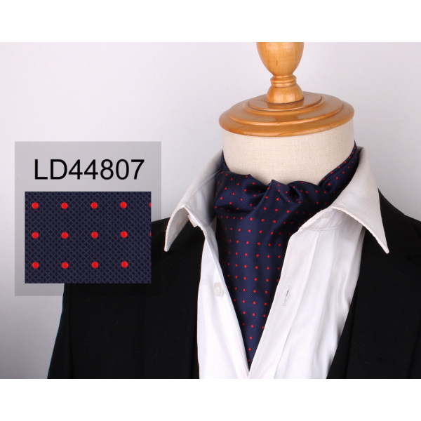 Herr Ascot Cravat Tie Paisley Jacquard Sidenvävd blommig slips, LD44807