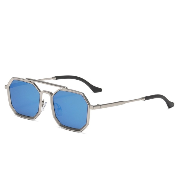 Polarized Polygon Aviator Sunglasses for Women and Men Designer Square Metal Frame