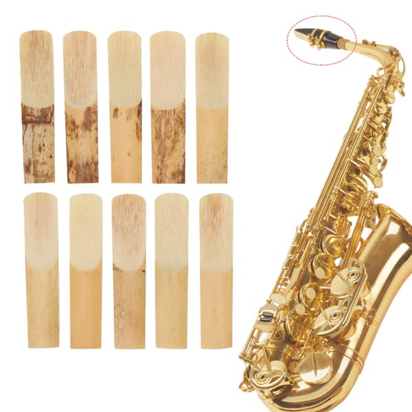 10 stk Saxofonrør Normalt Nivå Bb Sopransaksofon Deler Treblåseinstrument Tilbehør