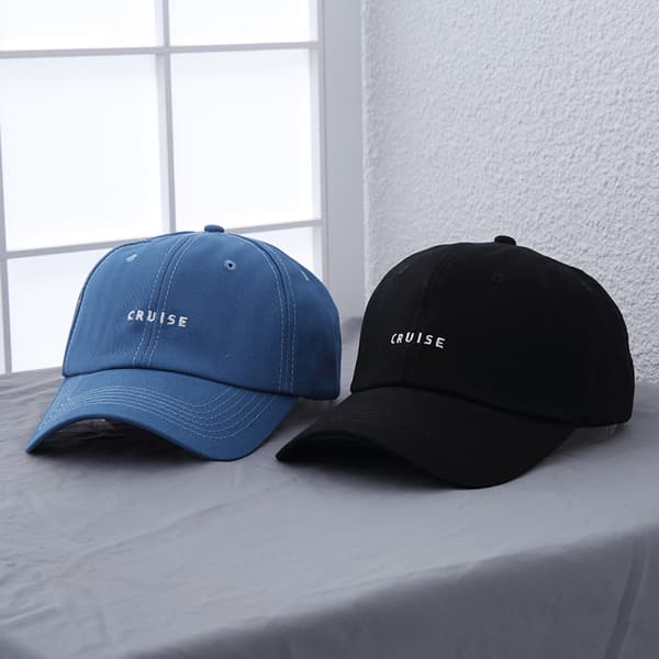 Dotpet Bokstavbrodert Lue Justerbar Baseballcaps (blå)