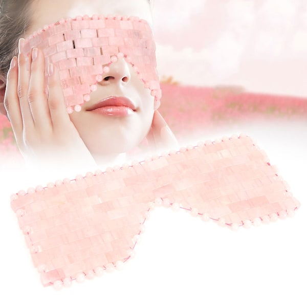 Jade Sten Øjenmaske Kølende Sovemaske Kuldeterapi Øjenbehandling Massagerose Quartz
