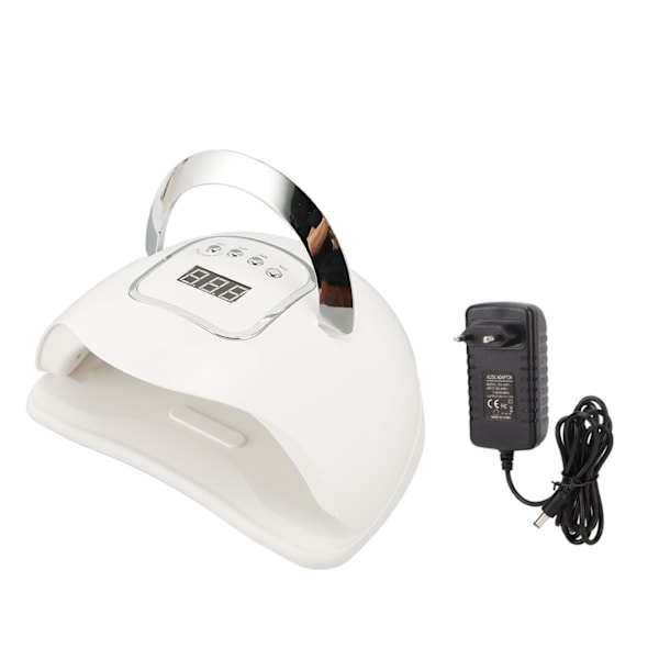 UV LED Neglelampe med Dobbel Lyskilde Rød Belysning Avtakbar Base 66 stk Lampebrikker 4 Timer UV Neglelampe 100‑240V EU-kontakt