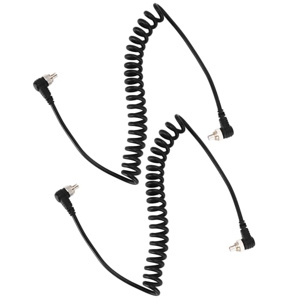 2 stk. kamera flash synkroniserings PC-kabel han til han Speedlite fjederkabel universel type til studievideo