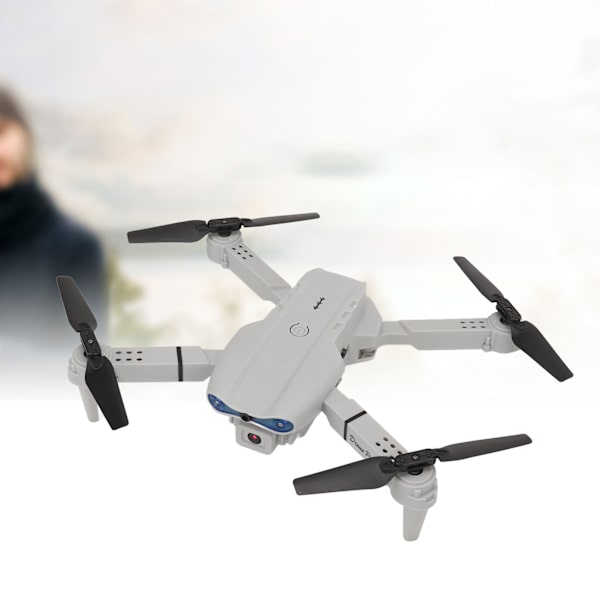 RC Drone 4k Dubbelkamera Quadcopter Wifi Fällbar Fjärrkontroll Quadcopter 3 Vägs Hindrande Undvikande Höjdhåll Leksaker Gåvor för Pojkar Flickor Grå