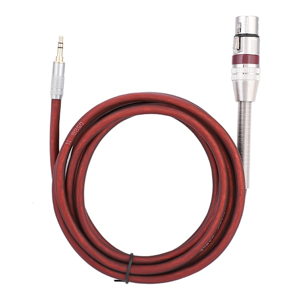 2,5 m 3,5 mm stereo-liitäntä XLR 3-napaiseen naarasmikrofoniliitäntään (ruskea)