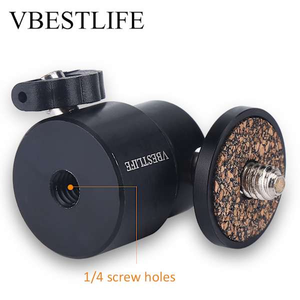 VBESTLIFE 360° Vridbar Rotationsbar 1/4'' Skruv Kulhuvudfäste Kulhuvud Stativfäste