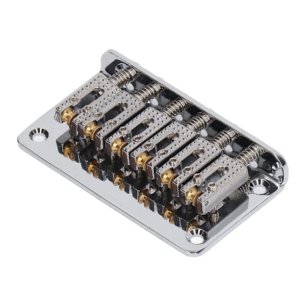 Hardtail Saddle Bridge 6 String 78mm Zinklegering Koppar Elektrisk Gitarr Bridge för Utbyte Silver