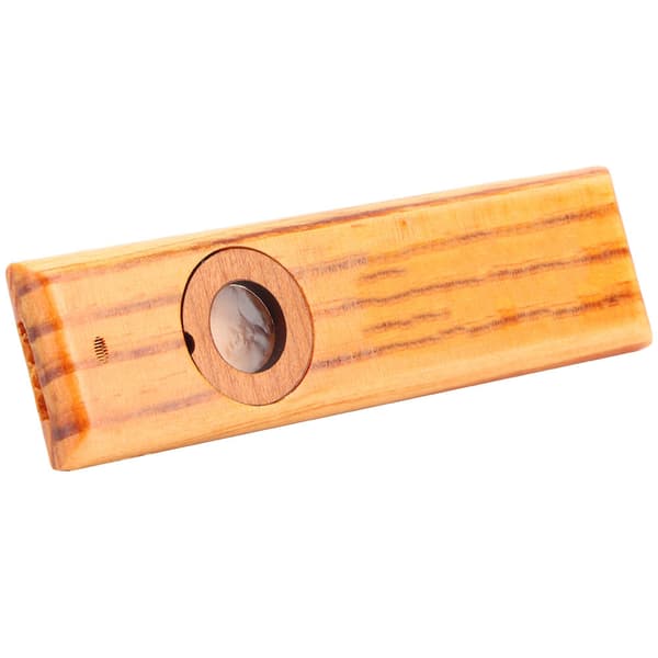 Trä Kazoo Musikinstrument Ukulele Gitarr Partner Munspel med Metallåda