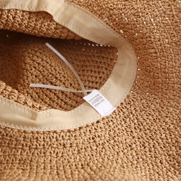 Dotpet Dame Mode Sommer Halm Hat Sol Hat Strand Cap De Vaje Foldbar（Beige）