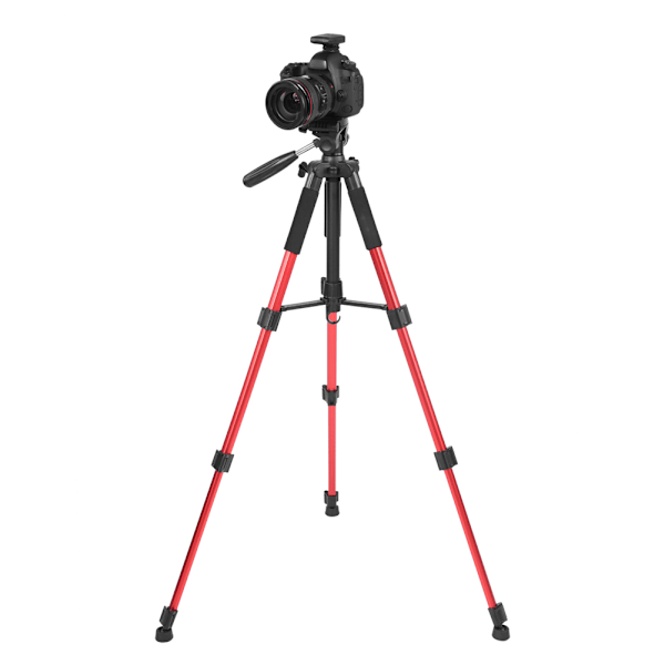 Zomei Q111 hopfällbart stativ i aluminiumlegering med panorering för SLR DSLR digitalkamera (röd)