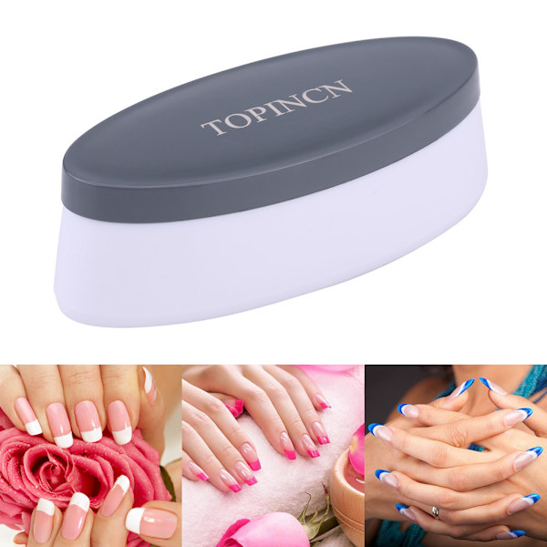 Fransk Neglekunst Smile Line Form Beholder Blødgørende Pulver Formningsguide Manicure Værktøj