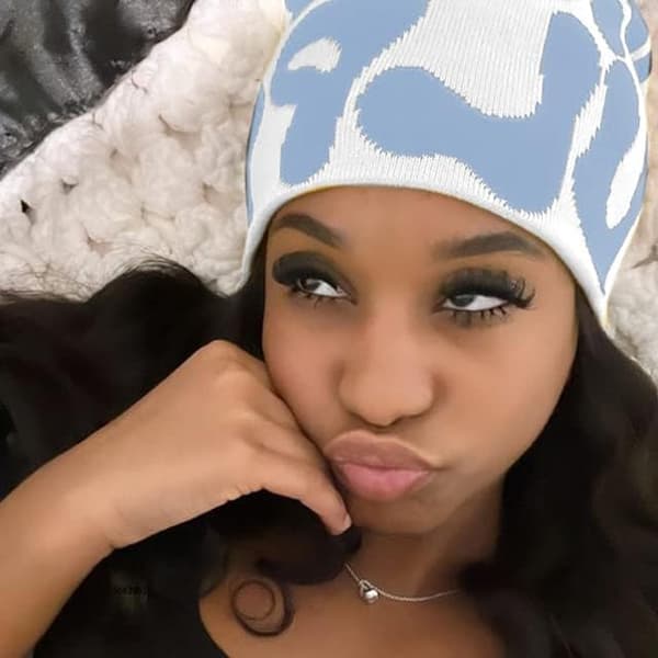 Dame Beanie Bonnet Y2k Beanies Damehue Hat Vinter til Dame Hatte Tilbehør blue white