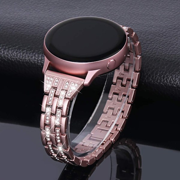 Kvinnor Flickor Snygga Band Kompatibla med Lämpliga för Galaxy Watch 4/Active 2 metall diamant armband 20/22mm rem