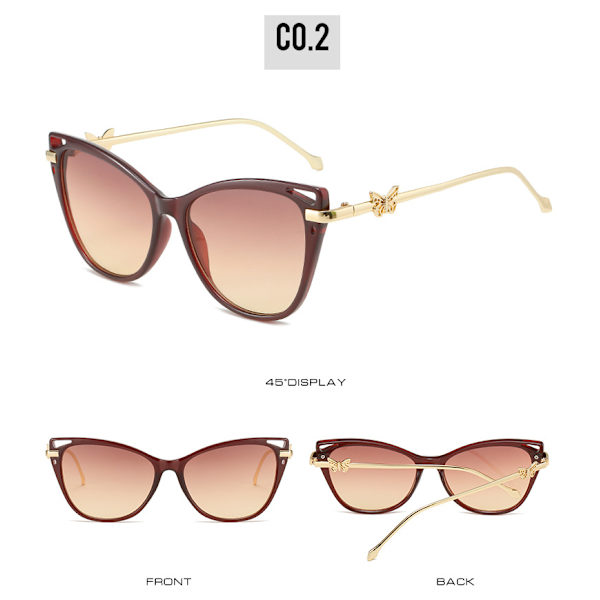 Trendy Oversized Polariseret Solbriller til Kvinder UV400 Beskyttelse