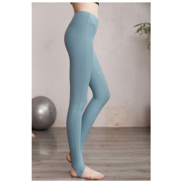 Kvinnors mysiga velourleggings - Smörigt mjuka, varma, stretchiga, sömlösa yogabyxor (L)