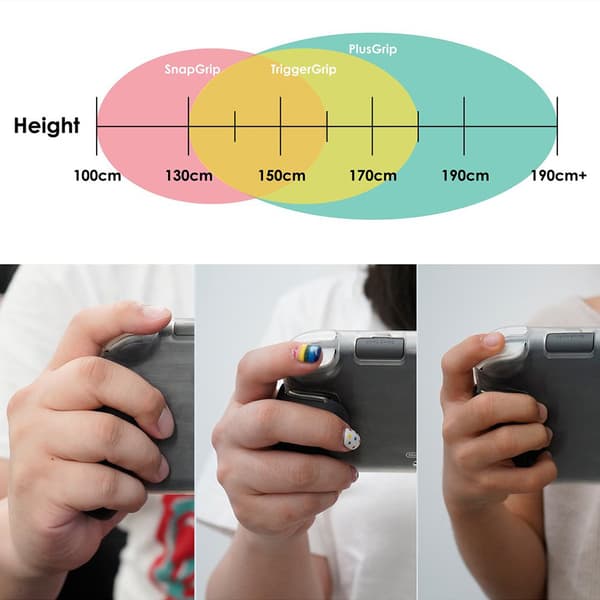 GripCase Lite Bundle: Ett bekvämt skyddsfodral med utbytbara grepp [för att passa alla handstorlekar] för Nintendo Switch Lite