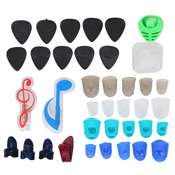 Gitarrfingerskydd Set Tumgrepp Musik Sida Klipp Instrument Tillbehör för Bas BanjoM02227