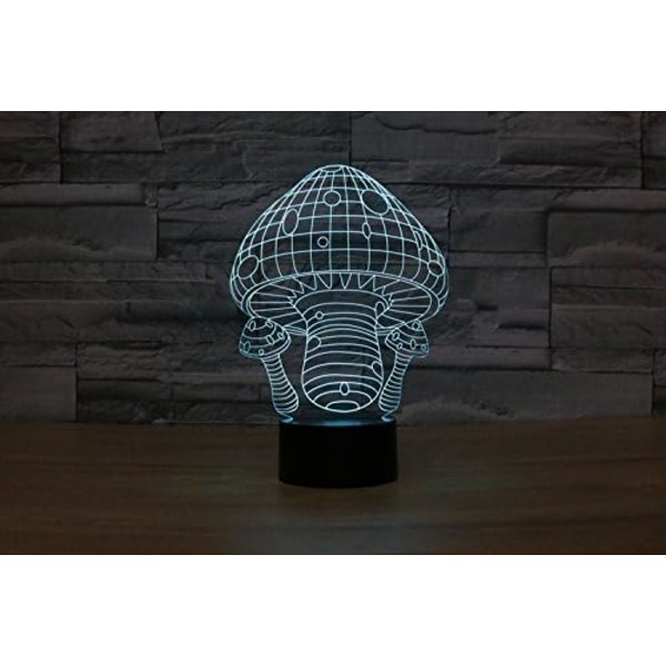 WJ 3D sopplys fjernkontroll 16 farger nattlys illusjon akryl LED bordlampe nattbordlampe barn soverom skrivebord dekor bursdagsgaver leketøy for barn