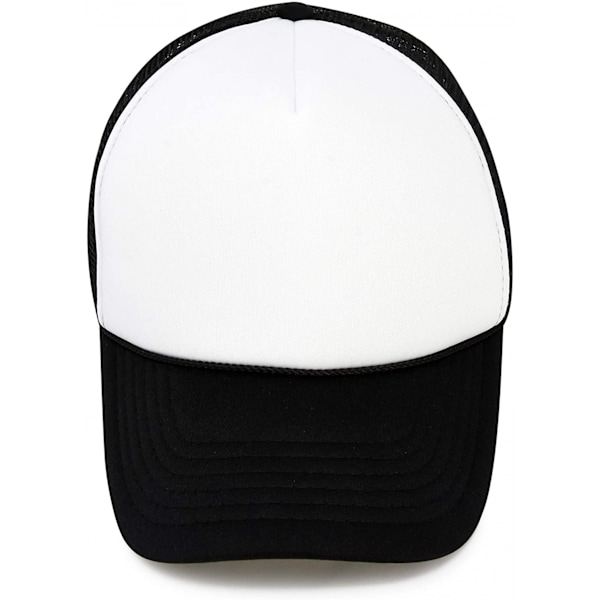 AVEKI To-farget Trucker Hat Sommer Mesh Cap med Justerbar Snapback-stropp