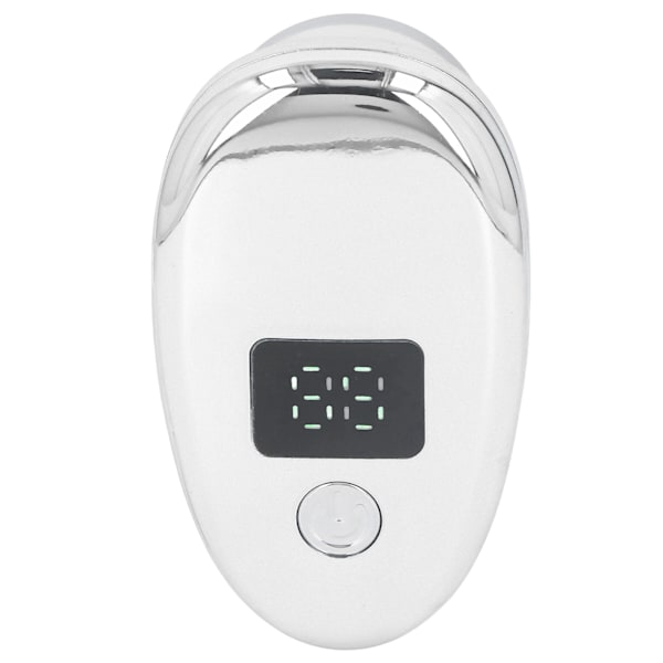 Sladdlös miniskäggtrimmer bågformad folie USB uppladdningsbar vattentät digital display skäggklippare silver
