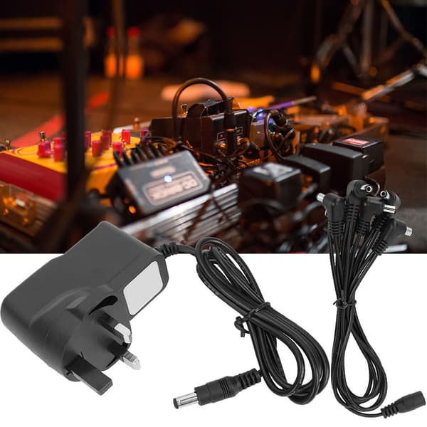 Professionell gitarr effektpedal strömförsörjning 9V adapter 100‑240V adapter