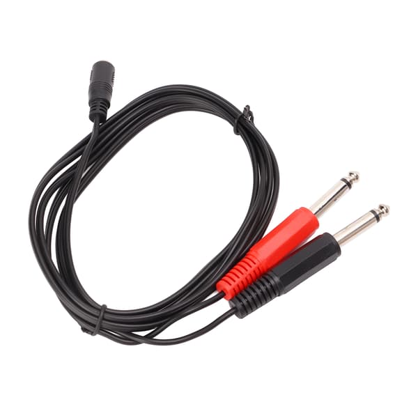 1,5 m stereoadapterförlängningskabel splitkabel 3,5 mm hona till 6,35 mm dubbla hane monokabel