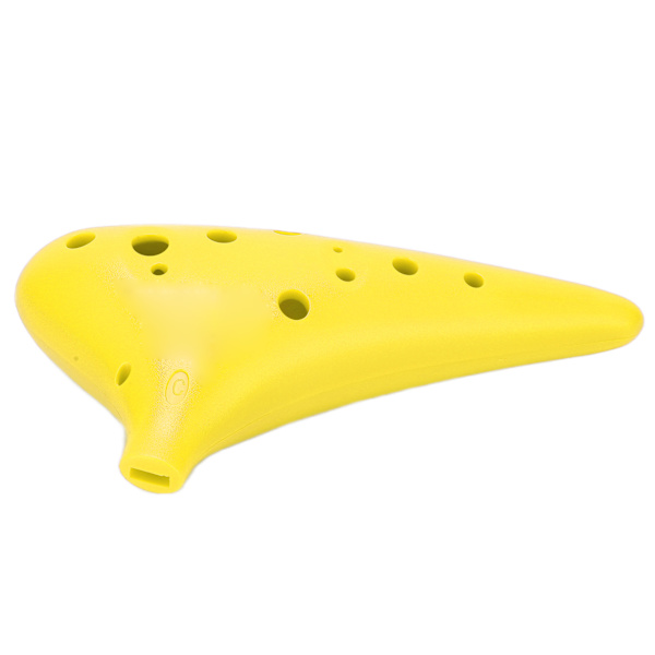 Ocarina ABS C-stämning 12-håls Musikinstrument för Vuxna Barn Professionella Lär Yellow