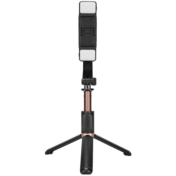 Q08d Bluetooth Selfie Stick Tripod LED Dubbel Fyllningsljus Trådlös Multifunktionell Selfie Stick med Fjärrkontroll för Android