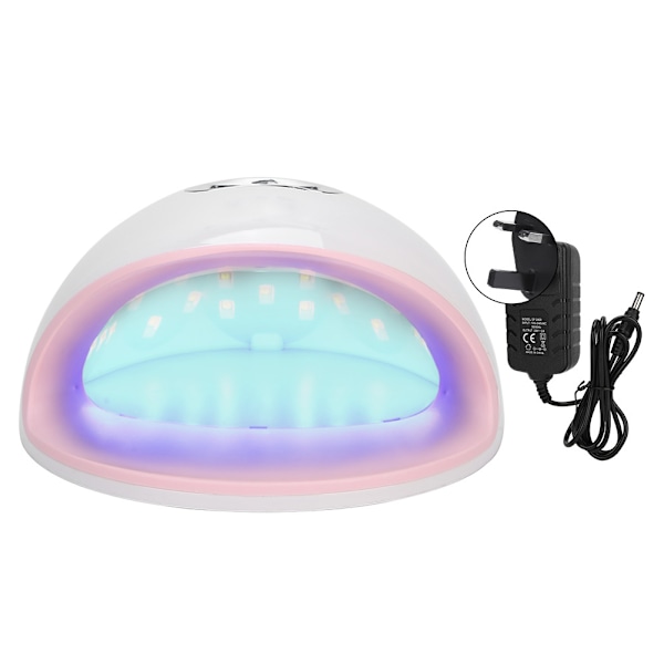 72W Professional Nail Curing Machine Intelligent LED UV Gel Nail Polish Dryer LampUK Plug 110-240V