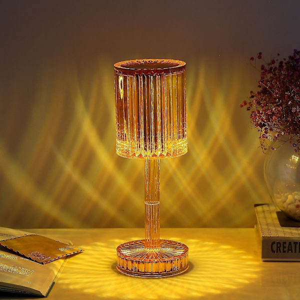 Gatsby Crystal Bordslampe Akryl Klar Dekorasjon Krystall Nattlys