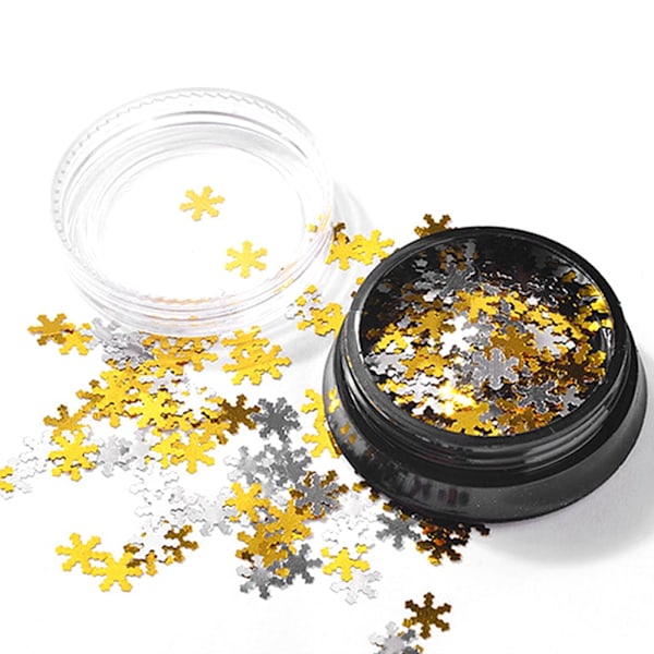 Glitter Snöform Blandningsfärg Dekoration DIY Paljetter Nagelkonst Dekaler 06#