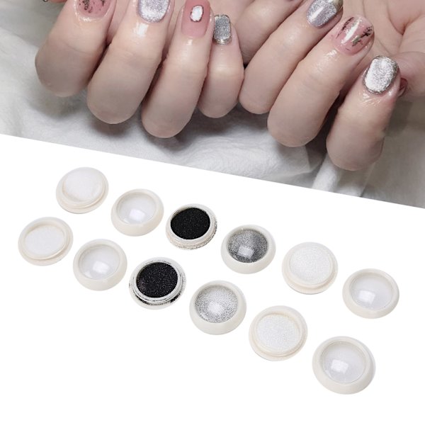 6 stjärnhimmel nagelpulver färgad manikyr glitter pigment för kvinnor nagelkonst dekoration