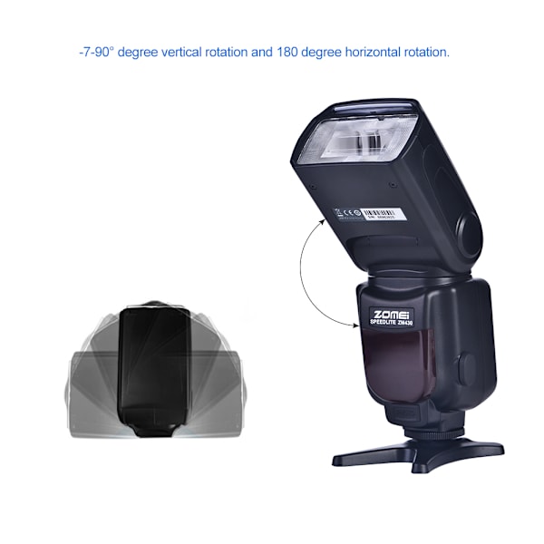 ZOMEI ZM430 Trådlös blixtsko på kameran Flash Speedlite för DSLR-kamera