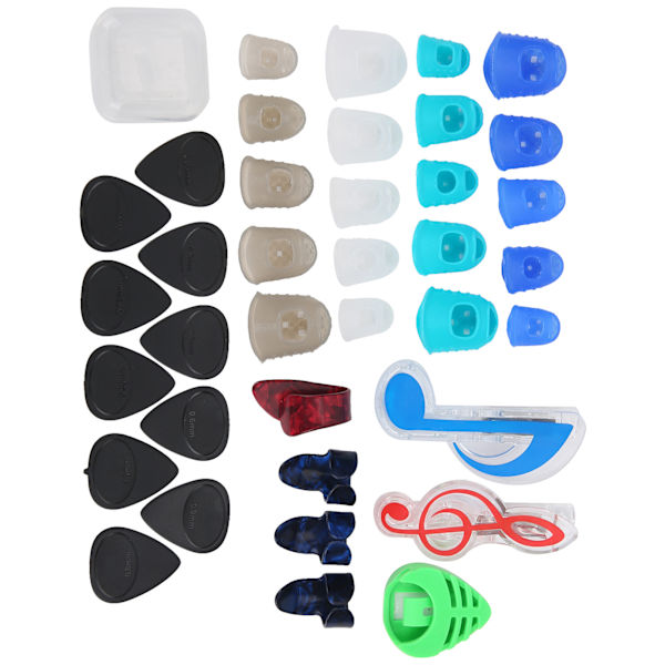 Gitarrfingerskydd Set Tumgrepp Musik Sida Klipp Instrument Tillbehör för Bas BanjoM02227