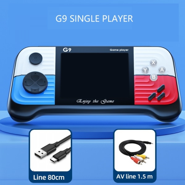 G9 Retro Portable Mini Handheld Video Game Console 8-bitars 3,0 tum/7,6 cm, med dubbla handtag, färgspelskonsol, barnpresent