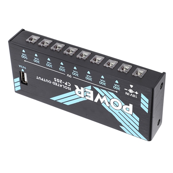 Gitar Power Pedal Enkelt Effektor Multikanal Uavhengig Instrument Strømforsyning 18W
