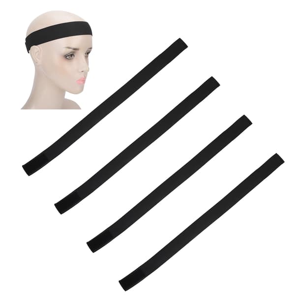 4 st perukkant elastiska band med god elasticitet, multifunktionella bredd 3,5 cm stretch pannband för hem och skönhetssalong