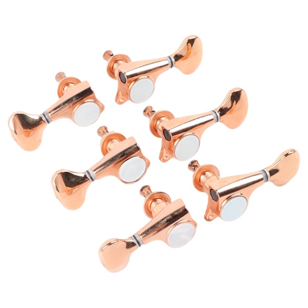 6 stk. gitar-stemmeskruer Tuning Set 1:18 Gear Ratio Helt lukket Elektriske gitarer Tilbehør med lite halehåndtak Antik messing