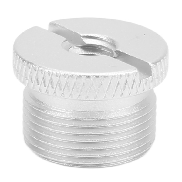 1/4 tum hon till 5/8 tum hane gängadapter Aluminiumlegering MikrofonskruvadapterSilver F18B