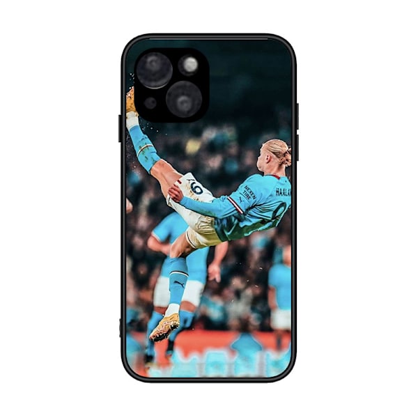 Man City FC Erling Haaland 2022/23 Førstehold Blød Gel Cover Kompatibelt Med iPhone 13