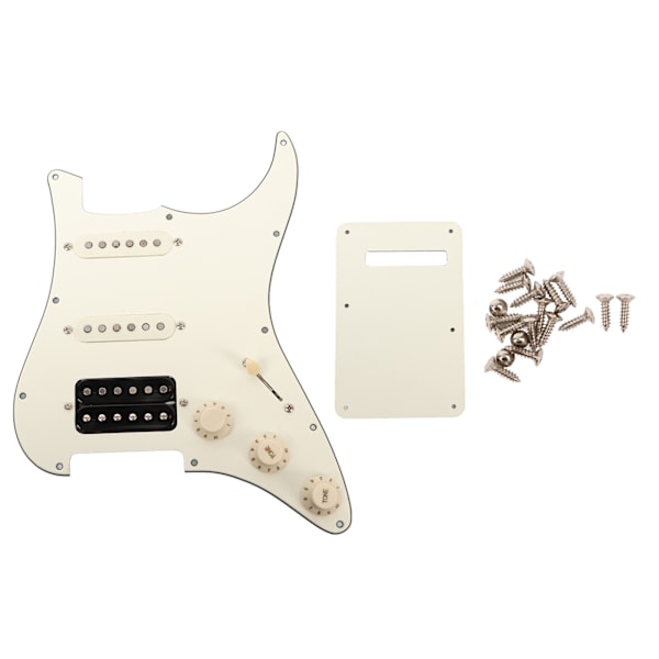 Electric Guitar Pickguard White Loaded Guitar Pickguard Scratch Plate for Practice Performance SSH20